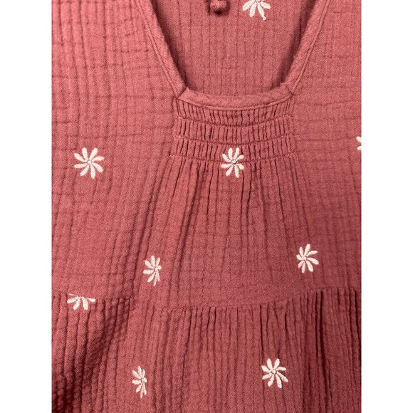 Madewell Womens Gauze Embroidered Peplum Top Small Peasant Cottage Boho Festival - Picture 8 of 12